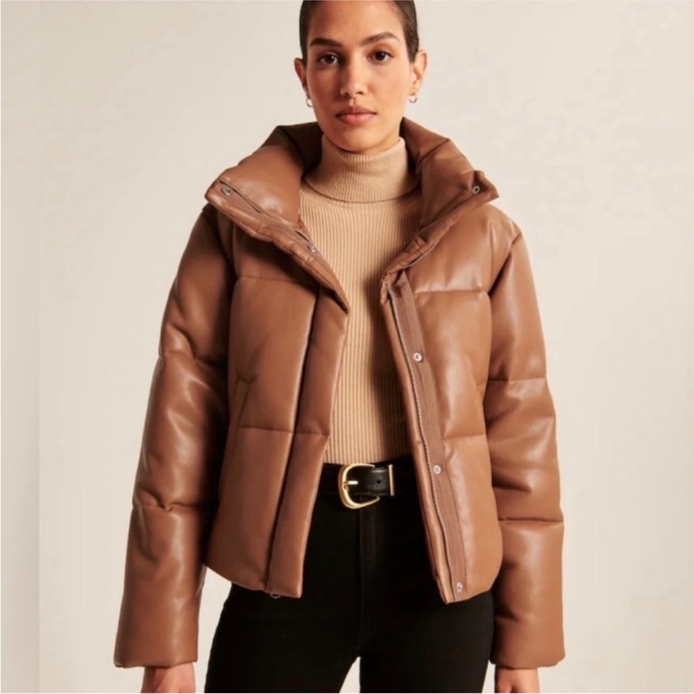 Abercrombie & Fitch Tan Puffer Jacket